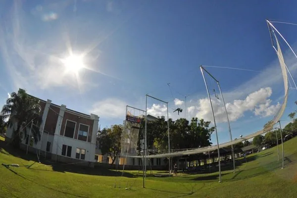 Full-size flying trapeze rig at MACA's own academy — Phuket, Thailand — MACA flying trapeze rig